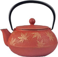 Iwachu 45649 Teapot Type 5 Maple Gold/Red Brown 0.65L Inner Enamel Nambu Ironware by Iwachu
