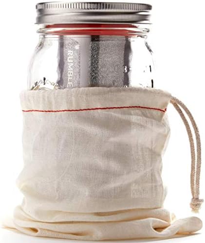 Rumble Jar - Next-Gen Cold Brew Coffee Maker for Mason Jars - 200 Micron Filter Is Ideal for Coarse Grounds & Stronger Coffee - Includes Filter + 32oz Mason Jar - Image 2