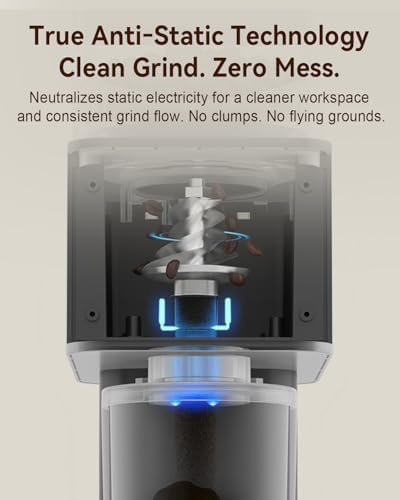 MOKKOM Conical Burr Coffee Grinder with Scale, 31 Settings for Espresso - Image 2
