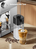 20 Bar Espresso Machine, Hot & Cold Brew Coffee Maker with Milk Frother, Touch Screen, Compact Water Tank, Expresso Coffee Machines for Lattes, Cappuccinos, Americano, Home & Office (Silver) - Image 6