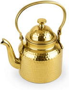 Hammered Brass Tea Kettle 600 ml with Lid, Spout and Traditional Handle - Image 5