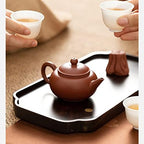 Tea Pots For Loose Tea Mixing The Mud Urgent Beard Pot Small Teapot One Person With Cinnabar Mud Hand Pull Pot Pure Manual Kung Fu Teapot Tea Infuser Pot(C-110ml) - Image 3