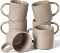 famiware Coffee Mug Set of 6, Star 12 oz Ceramic Mugs Cups Set with Handle by Famiware