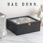 Rae Dunn Tea Bag Organizer - Tea Box Divided Storage Container Box with Hinge Lid for Kitchen Cabinet, Countertop, Pantry, Hold Coffee Pods, Seasoning Packets, Condiments, Black - Image 6