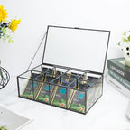 Glass Tea Bag Organizer, Tea Box Organizer Storage Box (8 Compartments) - Image 2