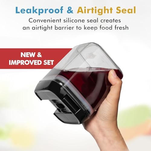 Shazo 6PC (0.5L, 2.1 Cup, 17oz) Airtight Food Storage Containers + 6 Spoons - Image 2