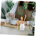 Cabilock 4-Piece Matcha Preparation Set Bamboo Whisk Matcha Tea Scoop Whisk Stand and Brush for Authentic Japanese Tea Ceremony - Image 5