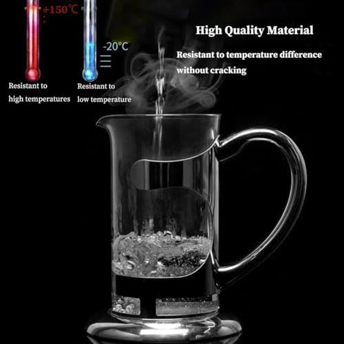French Press Coffee Maker With 3 Filters Stainless Steel Coffee And Tea Maker,heat Resistant Borosilicate Glass Coffee Press, Multifunction Brewed Coffee Pot For Camping(/Silver A,1000ml) - Image 3