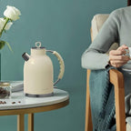 ASCOT Electric Kettle, 1.5L Stainless Steel Interior Water Boiler, Cream - Image 6