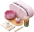 Matcha Whisk Set, Zen Travel Ceremony Kit with Cat Figurine & Incense, 9-Piece Portable Set with Bowl, Bamboo Whisk & Bag (B) by Unknown
