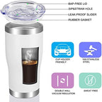VEGOND 20oz Tumbler Stainless Steel Tumbler Cup with Lid And Straw Vacuum Insulated Double Wall Travel Coffee Mug(White 6 Pack) - Image 3