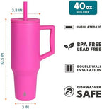 Elemental Spill Proof 40oz Insulated Tumbler with Handle & Straw Travel Mug - Image 2