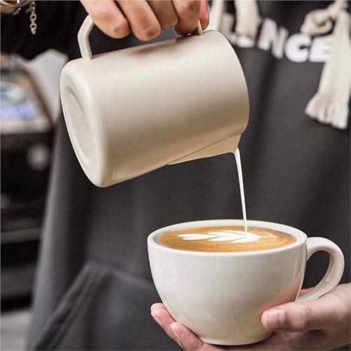 Milk Frother Cup Stainless Steel 304 Stainless Steel Tip Milk Foam Cup Fancy Frothing Pitcher Coffee Latte Art Tool 350ml/450ml/600ml(350ml) - Image 3
