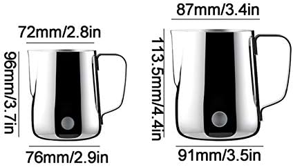 Stainless Steel Sauce Pitcher Espresso Milk Frothing Pitcher Coffee Jug Milk Frothing Cup (One Color 350ml) - Image 2