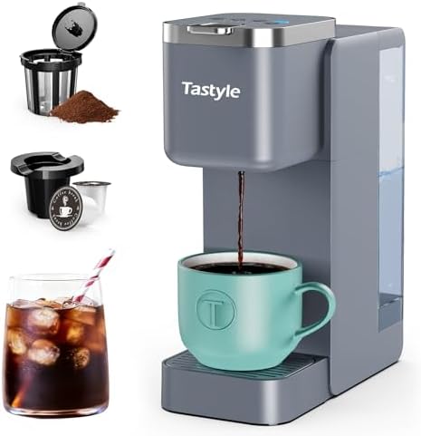 Tastyle Single Serve Coffee Maker for K Cups and Grounds with 3 Brew Styles by Tastyle