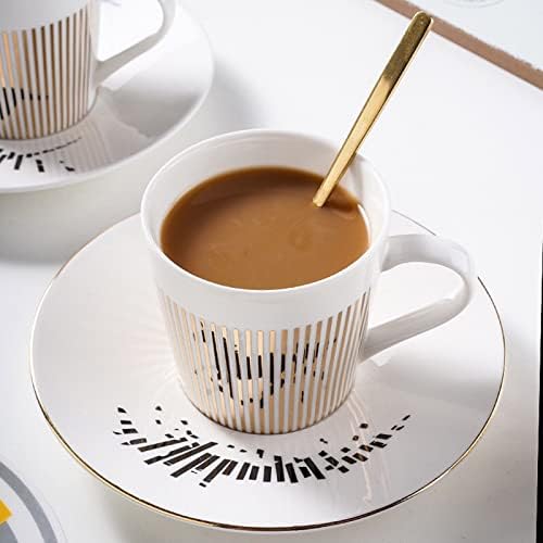 Mirror Cup and Saucer Coffee Cup Mug, Movement Reflection Teacup Horse Cup Creative Gift for Valentine's Day Birthday (Sun & Bird) - Image 3