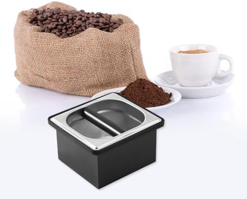 Box Espresso Knock Ground Container Box Accessory Thick Rubber Stainless Steel Build Suitable for, Small - Image 4
