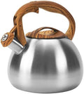 3.2Qt Stainless Steel Whistling Tea Kettle Stovetop, Silver by FOEDO