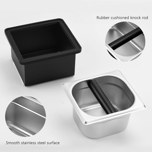 Espresso Knock Box Stainless Steel Coffee Puck Container Knockbox - Image 4