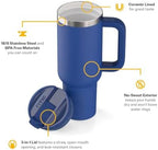 RTIC 40oz Road Trip Tumbler, Insulated, Ceramic Lined, Cobalt - Image 3