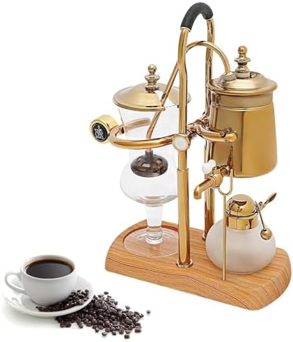 Vintage Siphon Coffee Maker, 400ml Luxury Coffee Brewer with Integrated Filter, Easy To Clean/disassemble & Wear-resistant, Rust-proof and Impact-resistant for Home and Office Brewing by Unknown