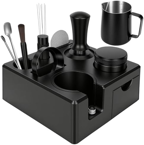 10PCS 51mm Espresso Accessories Kit with Tamping Station & Milk Pitcher by Unknown