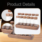 12 Pieces Coffee Bean Storage Tube Single Dose Glass Tube Airtight Wooden Holder Protection Suitable for Coffee Kitchen countertop, 6 Short and 6 Long - Image 2
