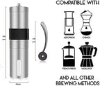 Manual Coffee Grinder, Ceramic Burr Coffee Bean Grinder，Adjustable Hand Coffee Grinder,Stainless Coffee Grinder Manual,for Home, Office, Travel, campin - Image 3