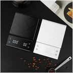 Digital Scale, Coffee Scale, Timer Function, Digital Display, Maximum Weighing 3kg, Accuracy 0.1g Food Kitchen Gram Weight Small Balance(White) - Image 5