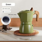 Stovetop Espresso Maker Moka Pot 2 Cup Italian Coffee Maker Color Green - Image 3