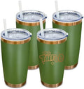 20 oz Tumbler Bulk Stainless Steel Tumblers with Lids and Straws Army Green by MetalyaTumblers
