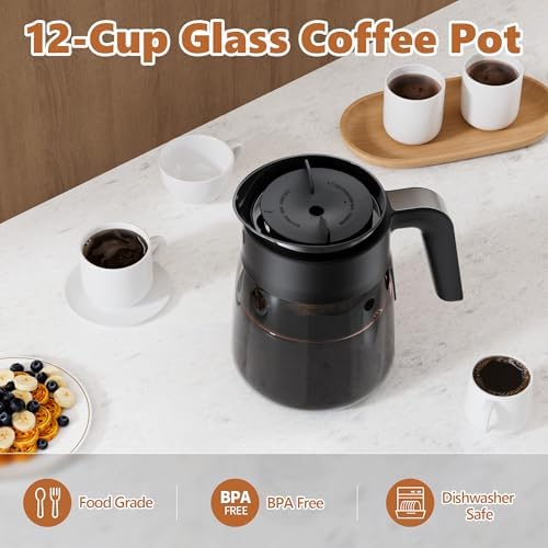 12 Cup Coffee Pot Replacement Compatible with Ninja Coffee Maker CFP101 CFP201 CFP301 CFN601 CFP307 CFN602 CM400 CM401 CF090, Glass Carafe for Ninja with Brew-Through Lid, BPA Free, Dishwasher Safe - Image 6