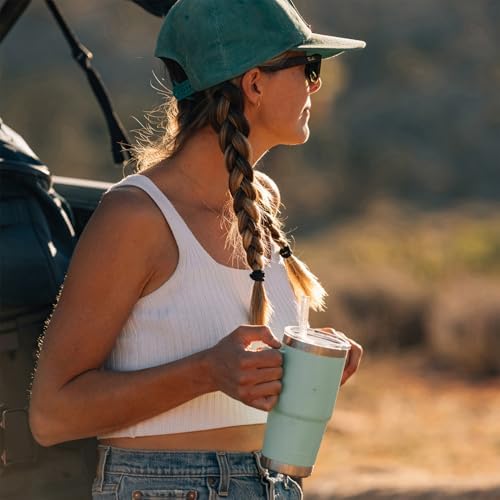 YETI Rambler 25 oz Tumbler with Handle and Straw Lid, Travel Mug Water Tumbler, Vacuum Insulated Cup with Handle, Stainless Steel, Key Lime - Image 2
