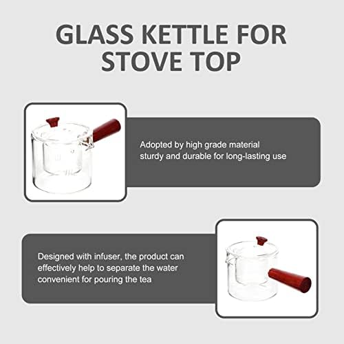 Tea Maker Loose Leaf Tea Pot Enamel Tea Kettle Fruit Japanese Tetsubin Teapot with Infuser China Teapot Side Glass Tea Kettle Household Tea Kettle Dropshipping Office STO, - Image 4