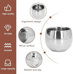 4Pcs Stainless Steel Coffee Cup, Camping Cup Coffee Mugs Tea Cups Double Walled Insulated Coffee Mug Reusable Metal Espresso Cup Mug Tea Cups - Image 2
