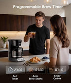 ecozy 12-Cup Drip Coffee Maker with Electric Coffee Grinder Combos - Image 4