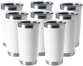 HASLE OUTFITTERS 20oz Tumblers Bulk Stainless Steel Cup with Lid Double Wall Vacuum Insulated Coffee Mug for Cold & Hot Drinks 8 Pack, White by HASLEOUTFITTERS
