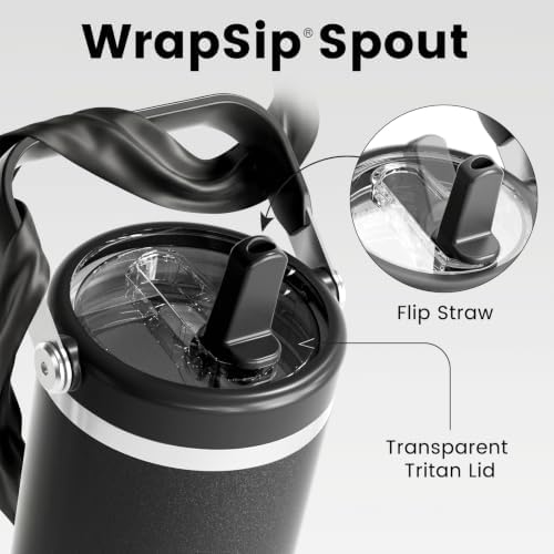 Fjbottle WrapSip 40 oz Insulated Tumbler with Flip Straw and Handle - Image 3