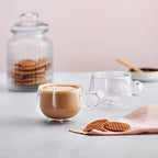 Judge Double Walled Glass Cappuccino Coffee Handled Cups, Set of 2, 225ml - Vacuum Insulated, Handcrafted Artisan - Strong, Heat Resistant - Image 4