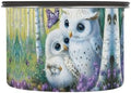 Stainless Steel Coffee Storage Containers with Airtight Lid, Forest Cute Owl Butterfly 30oz Food Storage Container Kitchen Canister for Tea, Coffee Beans, Ground, Sugar Storage by Quteprint