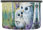 Stainless Steel Coffee Storage Containers with Airtight Lid, Forest Cute Owl Butterfly 30oz Food Storage Container Kitchen Canister for Tea, Coffee Beans, Ground, Sugar Storage by Quteprint