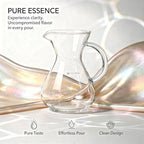 Pour Over Coffee Maker, 600 ml Borosilicate Glass Carafe with Reusable Stainless Steel Filter, Measurement Markings, Heat-Resistant Handle, 3.7 in Mouth, 6.7 in Tall for Home Coffee Brewing - Image 2