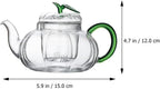 MAGICLULU Creative Pumpkin Shaped Heat Resistant Glass Teapot with Removable Infuser Kung Fu Tea Maker for Loose Leaf Tea Elegant and Easy to Clean Glass Infuser - Image 2