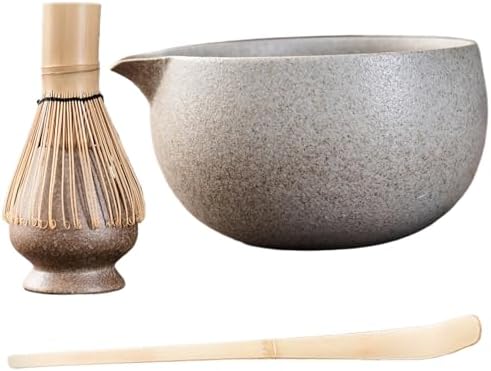 Matcha Tea Set with Whisk Bowl Spoon Holder, Japanese Traditional Manual Kit Style1 - Image 4