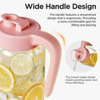 Mason Jar Pitcher, 2 pcs 64 oz (2 quart), Glass Pitcher with Lid - Image 3