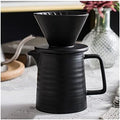 Coffee Press Ceramic Dripper 1-2 Cups Drip Filter Pot Pour Over Coffee Maker with Separate Stand for Filte 500ml Pots (Black Filter Set) by Unknown