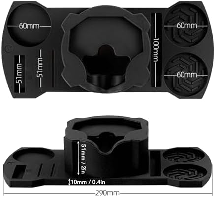 Coffee Tamper Mat Silicone Tamping Station for Espresso 51mm 53mm 58mm with Storage Space for Accessories and Tools - Image 2