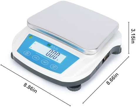 U.S. Solid Digital Precision Balance 5000g x 0.01g, Lab Scale, RS232 Interface, 19 Measurement Units - Image 5