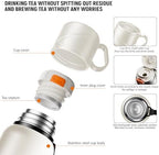 Double wall vacuum Leakproof stainless steel wide mouth insulated water bottle;tea tumbler with infuser,cup,lid;smart thermoses hot drinks;thermal flask ice coffee with led digital temperature display - Image 4