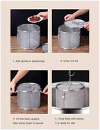 Stainless Steel Spice Infuser Basket，Tea Ball Infuser for Cooking，Integrated Hook Design Easy to Retrieve(20 x 17 cm/7.9 x 6.7 in) - Image 6